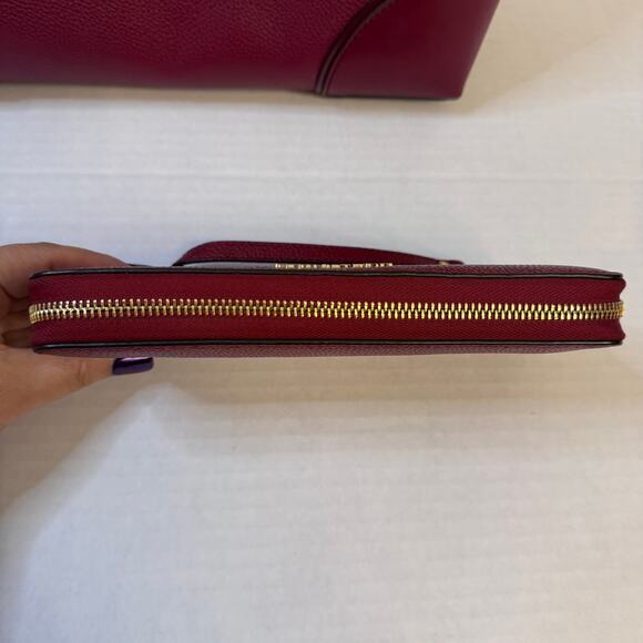 Michael Kors Mercer Gallery Large Leather Satchel & Jet Set Large Wallet EUC - Picture 13 of 16